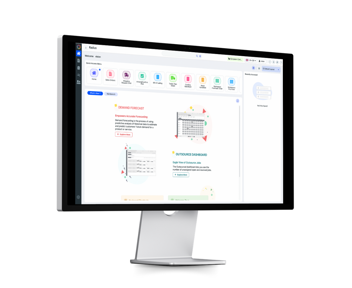 ePS Packaging  Radius ERP  - Header